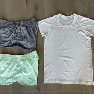 Lululemon swiftly, tech shirt, white, size 12